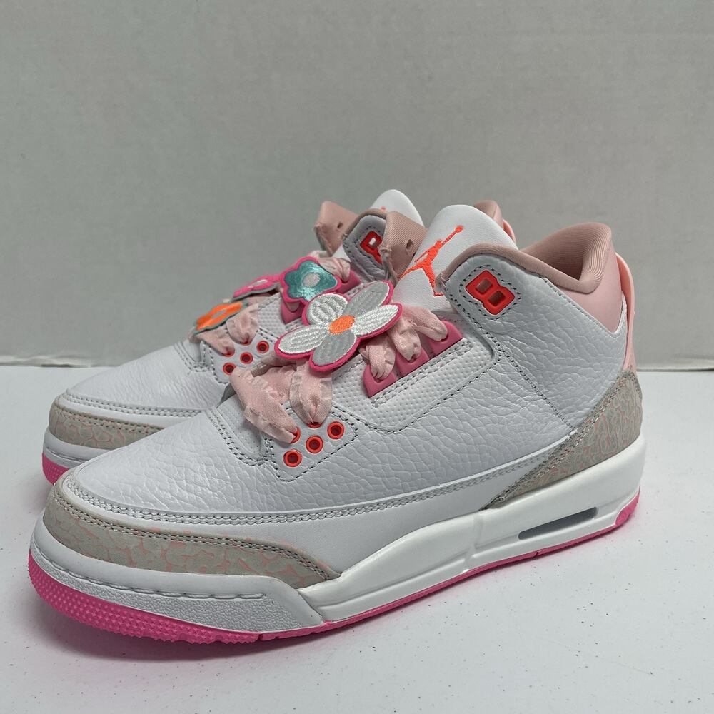 Air Jordan 3 Retro GS Spring Flowers II0599 600 Size 4.5 Y Kids Size 6 Women